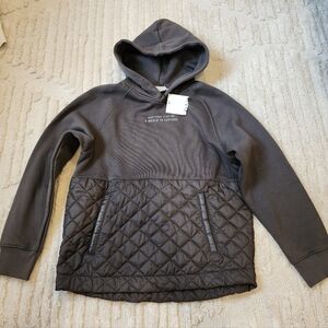 Zara Kids Dark Gray Quilted Hoodie